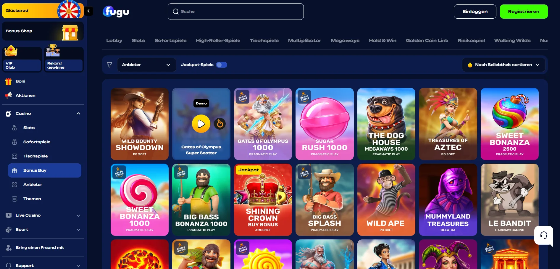 Fugu Casino Spiele